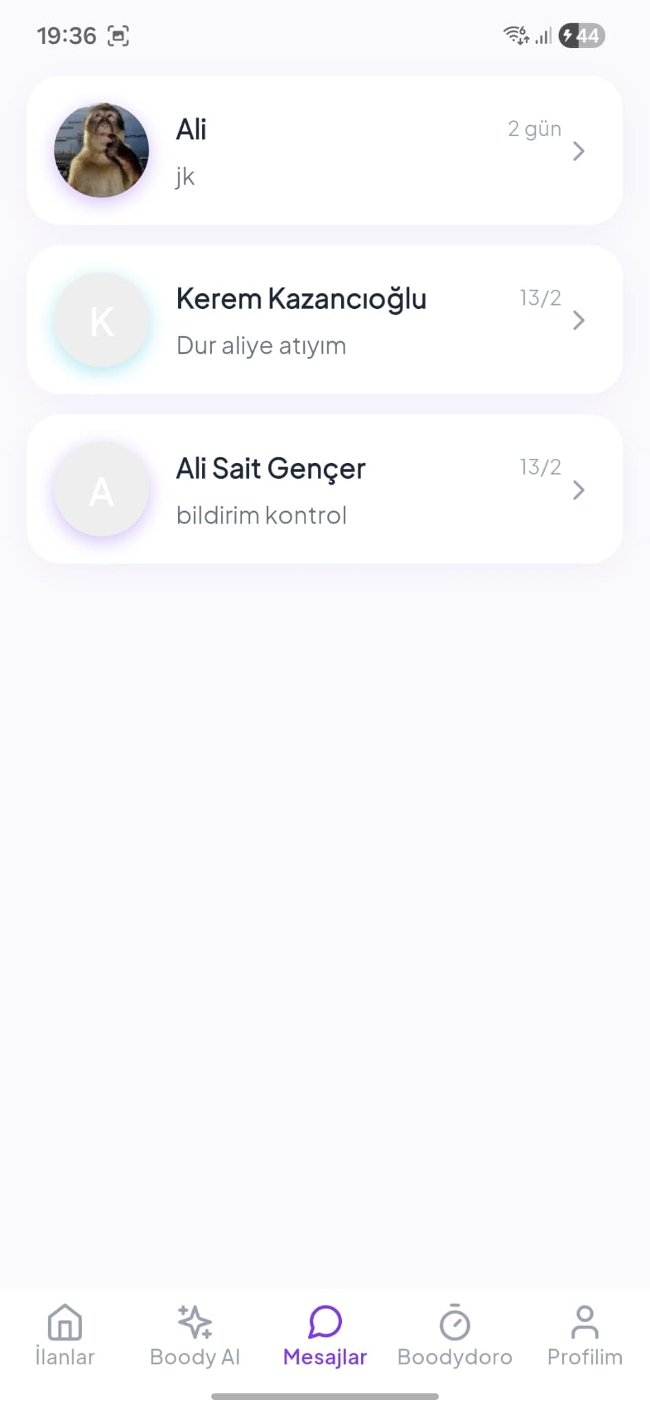 Gerçek Zamanlı Sohbet